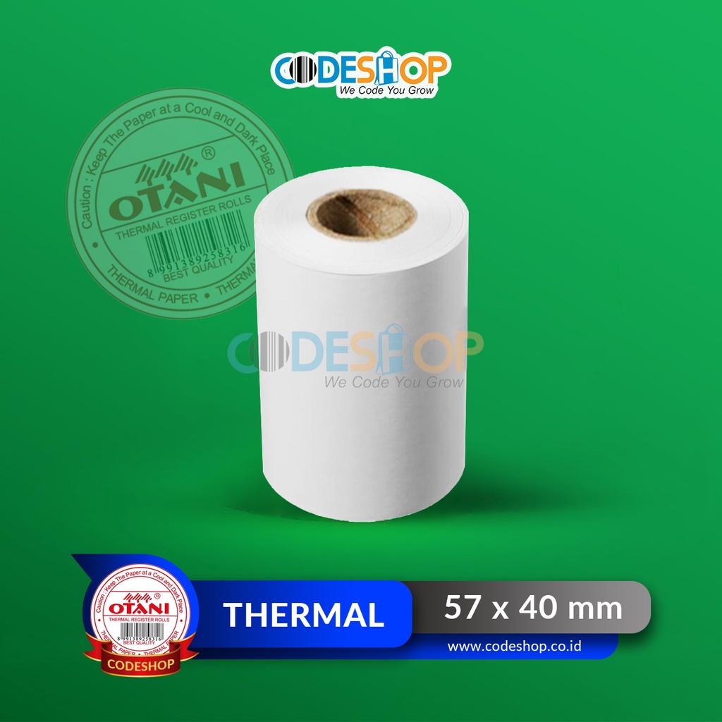 Kertas Thermal Otani 57 x 40 mm Roll Printer Struk Kasir 58mm