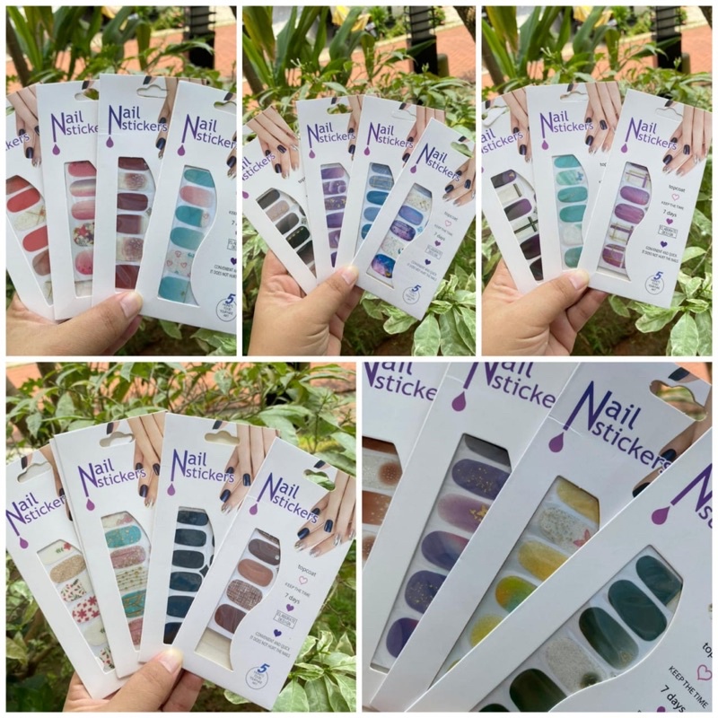 [ MURAH PER PACK ISI 14PCS ] STICKER KUKU / NAIL ART STICKER