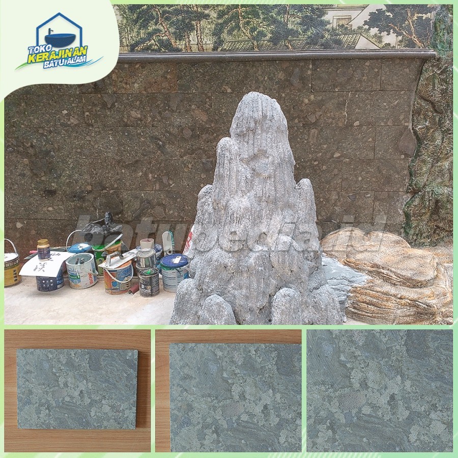 Batu Alam Bali Green Untuk Lantai dan Dinding Kolam Renang