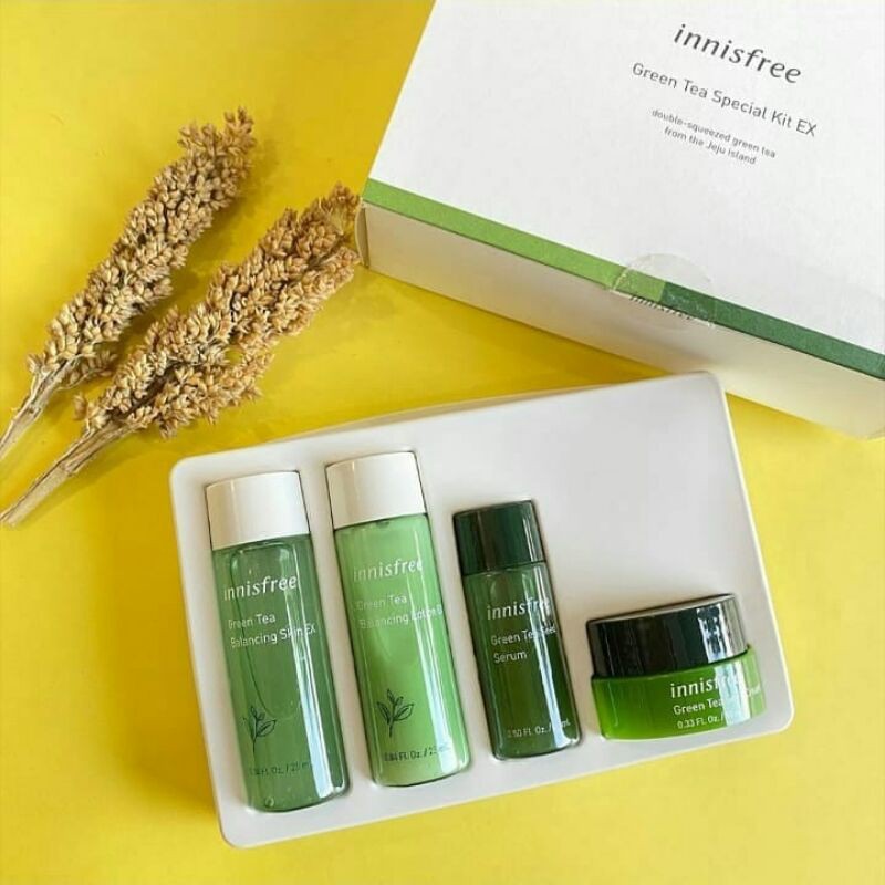 Innisfree Green Tea Special Kit 4 Items 100% Original Trial Kit Travel Size Sample