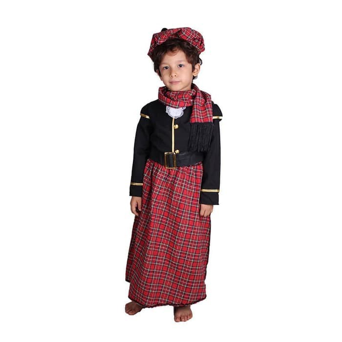 Scotland traditional clothes kostum tradisional skotlandia tartan boy