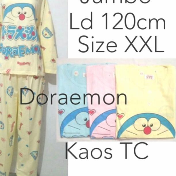 ✷ baju tidur piyama dewasa wanita lengan panjang jumbo kaos karakter - Mickey Biru ☋