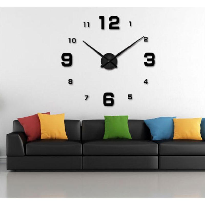 Jam Dinding DIY Besar Jumbo Giant Wall Unik Raksasa Dekorasi Minimalis 3D Clock Diameter 80 - 130 cm