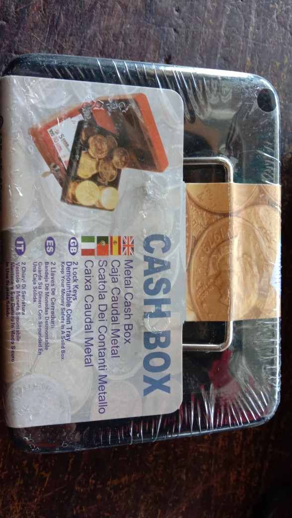 Cash Box Brankas Mini 125 X95 X 60 Mm Kotak Brangkas  Uang Perhiasan Besi Murah Deposit Box  500gr