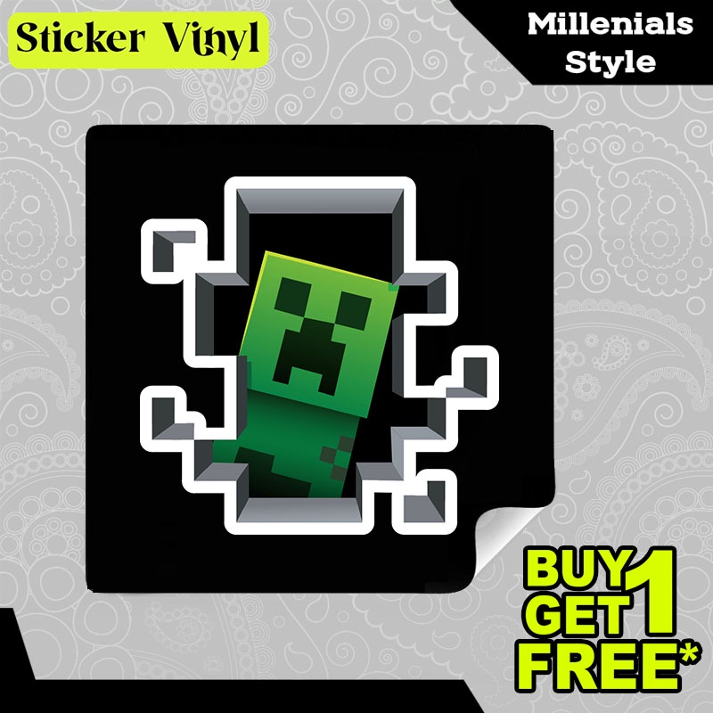 

Stiker Sticker Minecraft Creeper Inside Kartun Animasi dan Game Unik Aesthetic Bahan Vinyl Satuan Anti Air