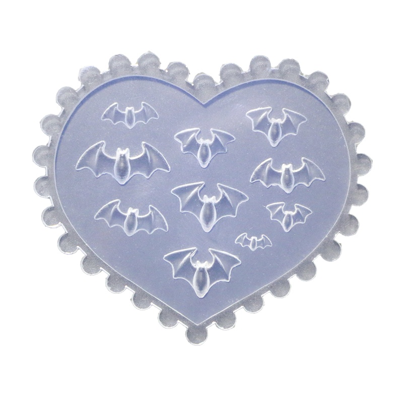 Siy Cetakan Resin Akrilik Gel Nail Art Bentuk Tengkorak Bunga Ukuran Mini