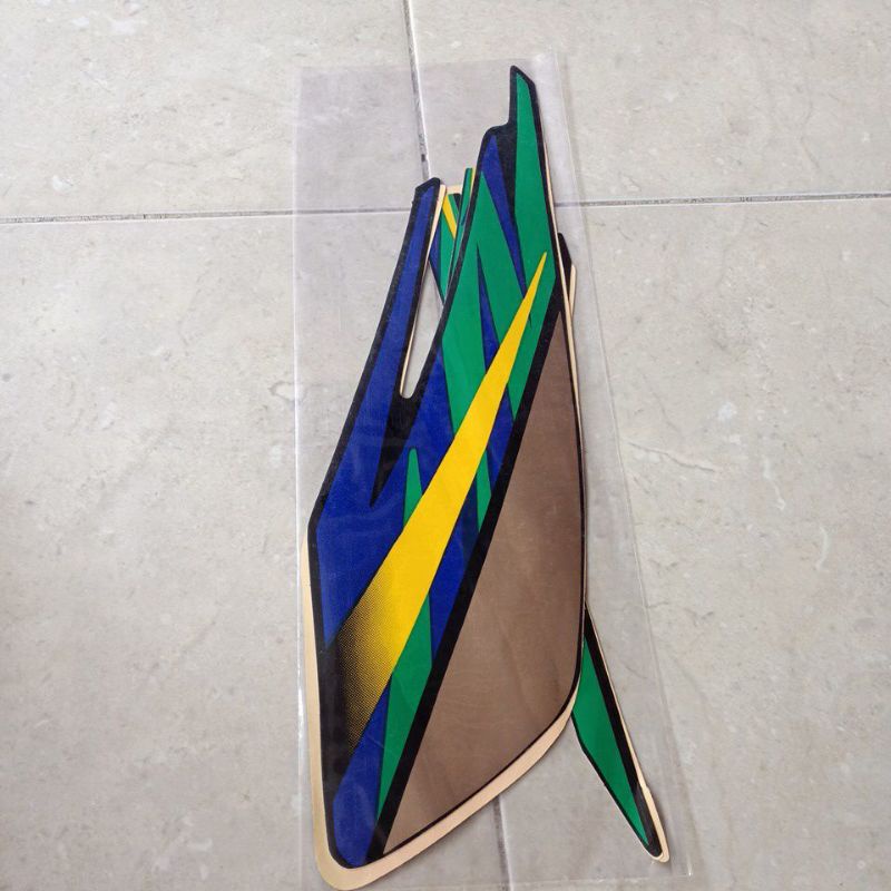 striping stiker les body gl max 98 biru hijau