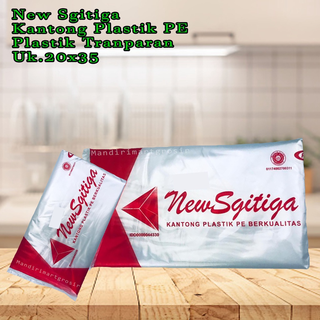 Kantong Plastik PE *New Sgitiga * Plastik Tranparan * Uk.20x35