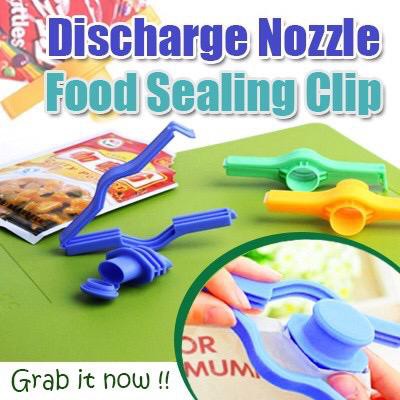 Food Seal Nozzle Cap Clip Penjepit Capit Sealer Makanan RIngan Snack Plastik Jepitan Corong Dapur On