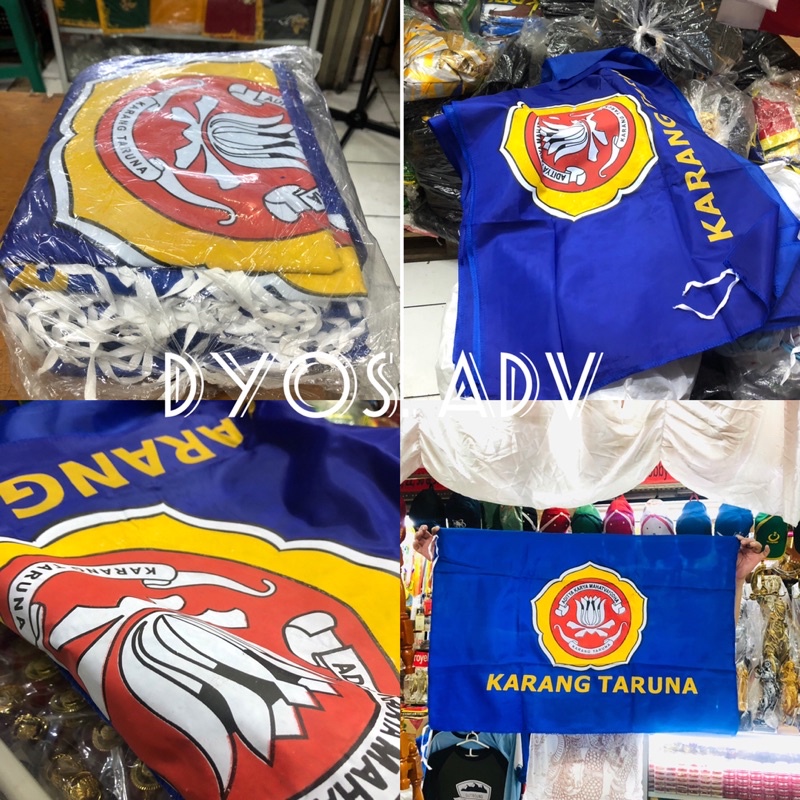 Bendera Karang Taruna sablon 60x90 cm (100pcs)