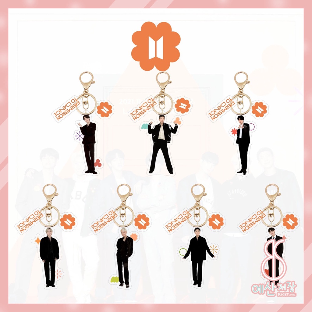 [BS] BISA COD Gantungan Kunci KPOP BTS BT21 PTD Key Chain Permission To Dance - KP948