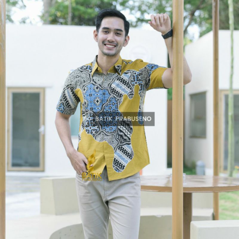 Batik prabuseno premium lengan pendek batik baju kerja