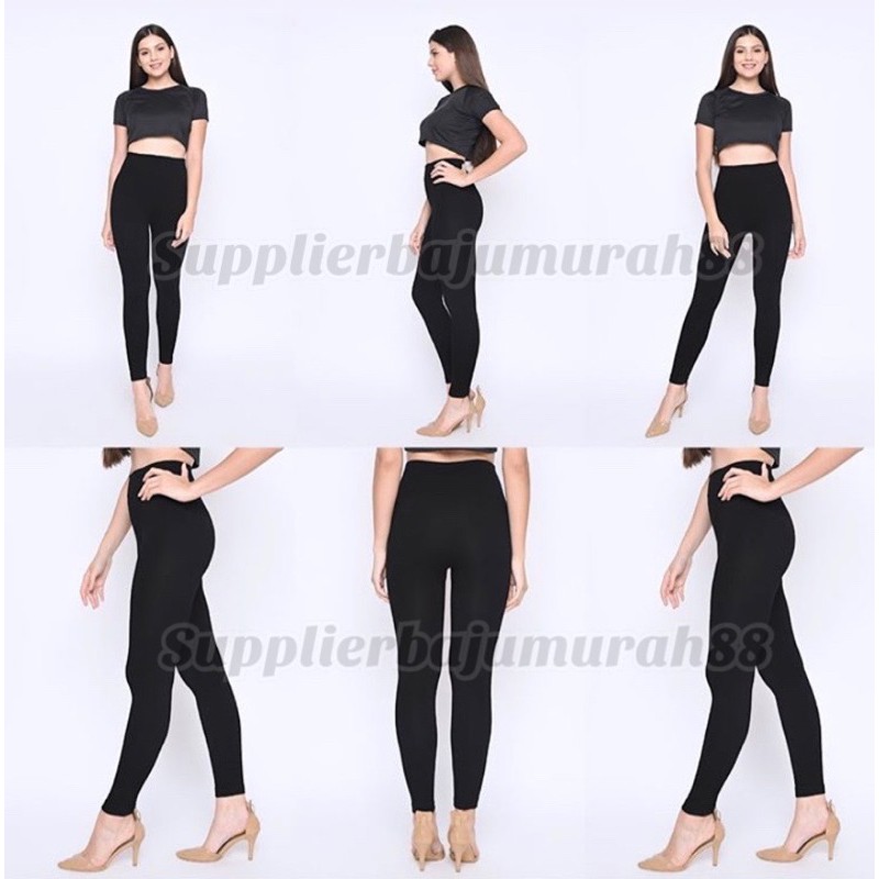 Lookatmeofficial • Celana Legging Premium Super Tebal Fleece Import / Legging Polos Tebal / Fashion Wanita