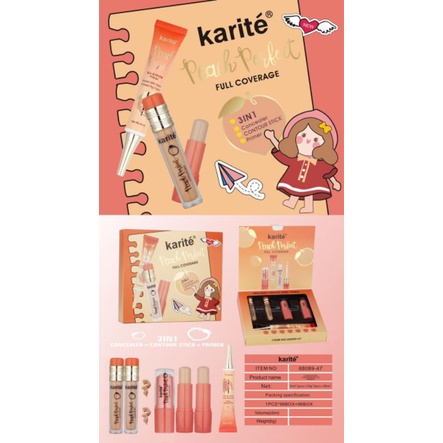 PAKET MAKE UP 3 IN 1 PEACH PERFECT KARITE No. 68089