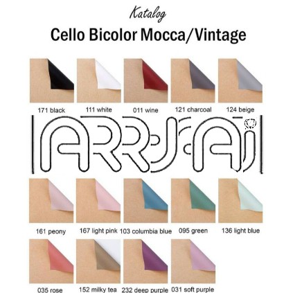 

(Lembaran) Kertas Buket Double Color/Cellophane Bicolor Mocca/Flower