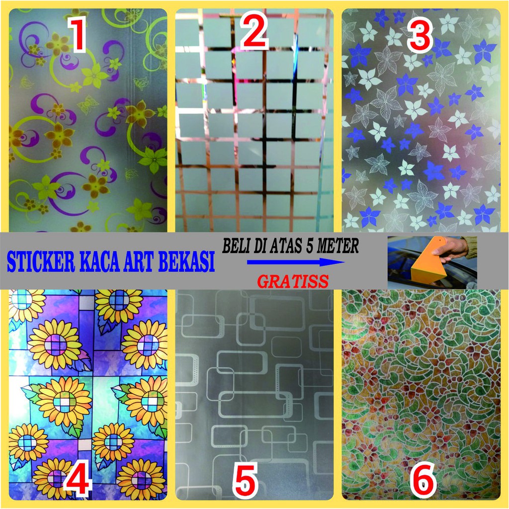 STIKER KACA STICKER KACA MOTIF KARAKTER 90 KACA FILM MOTIF PELAPIS KACA JENDELA