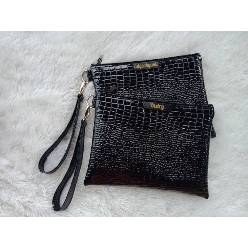 CLUTCH WANITA CROCO Pouch croco POLOS