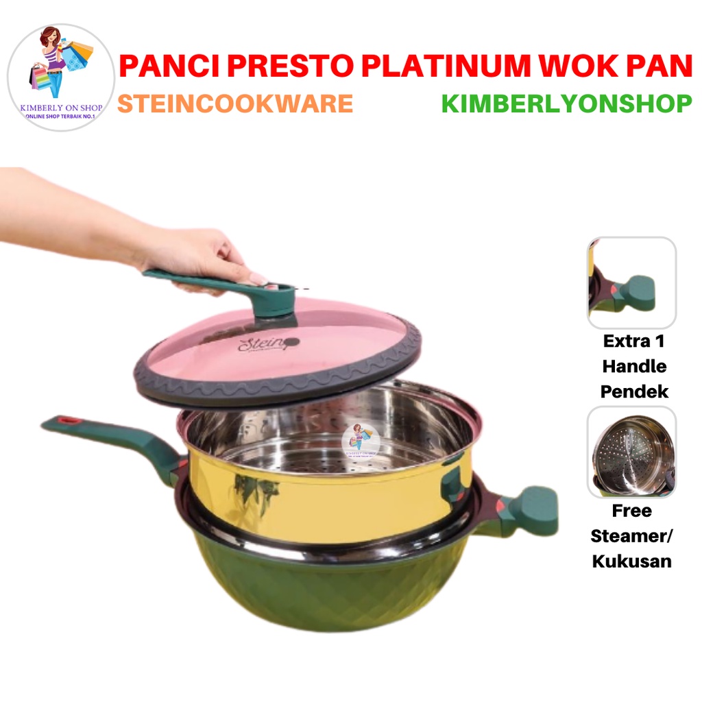 Panci Presto Wok Platinum Pressure cooker 32 cm Steincookware