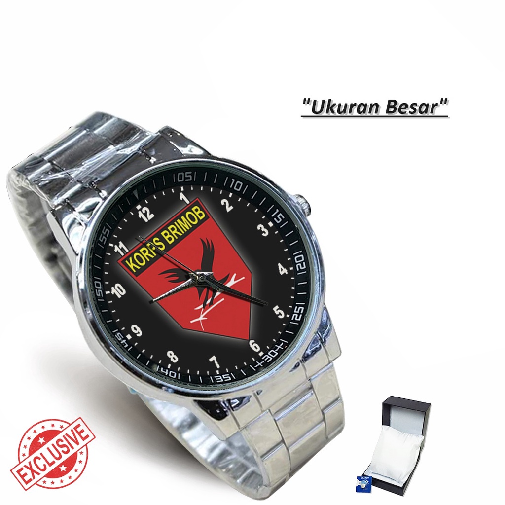 Jam Tangan Rantai Couple KORPS BRIMOB - 1 (Amazing)