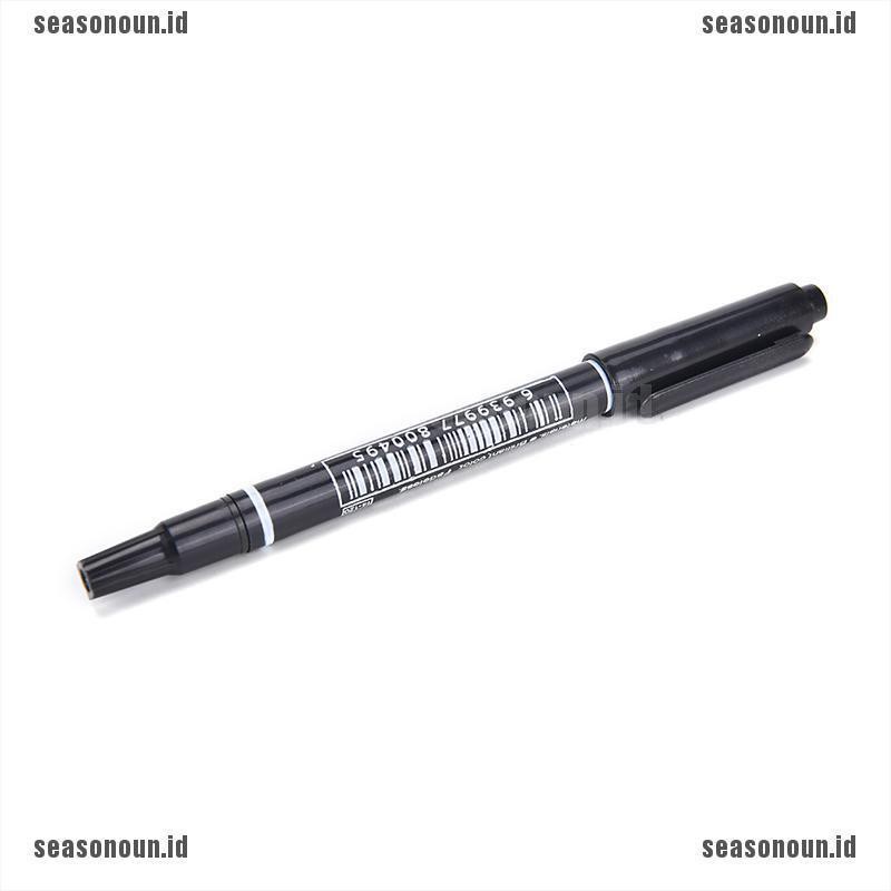 【sea】Permanent Marker Pen Twin Tips Doubled Headed Hook Line For CD DVD Media Disc,