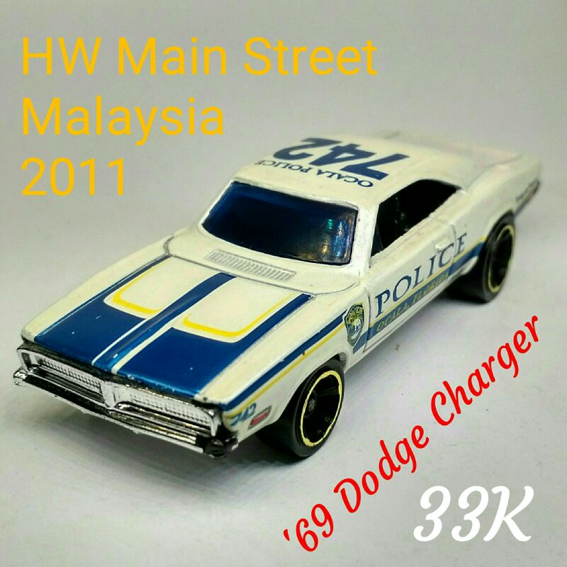 Hot Wheels 69 Dodge Charger Police Loose