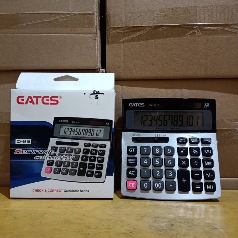 

Kalkulator Eates CX-1610 12 Digits Check Correct / Calculator Eates 12 digits