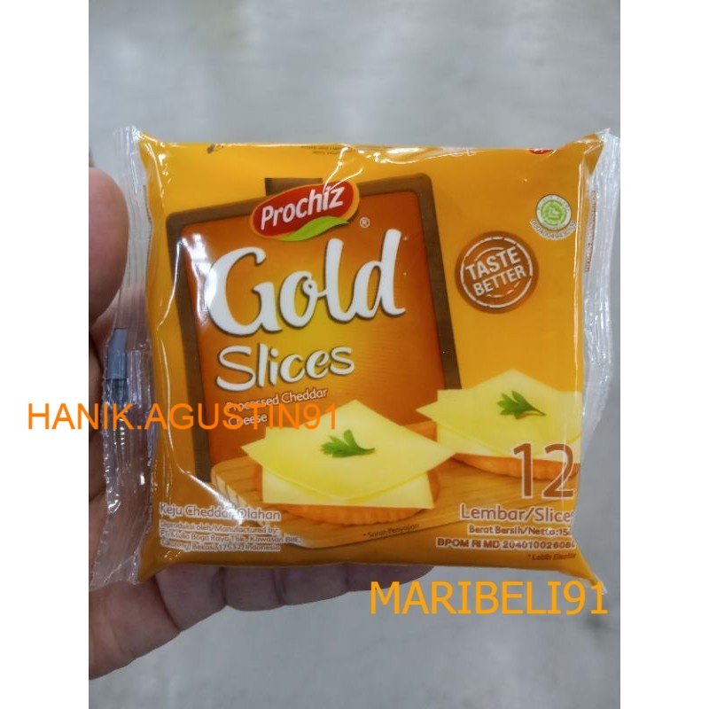 

Prochiz Gold Slice 12pcs. Keju lembaran. keju cheddar singles maribeli91