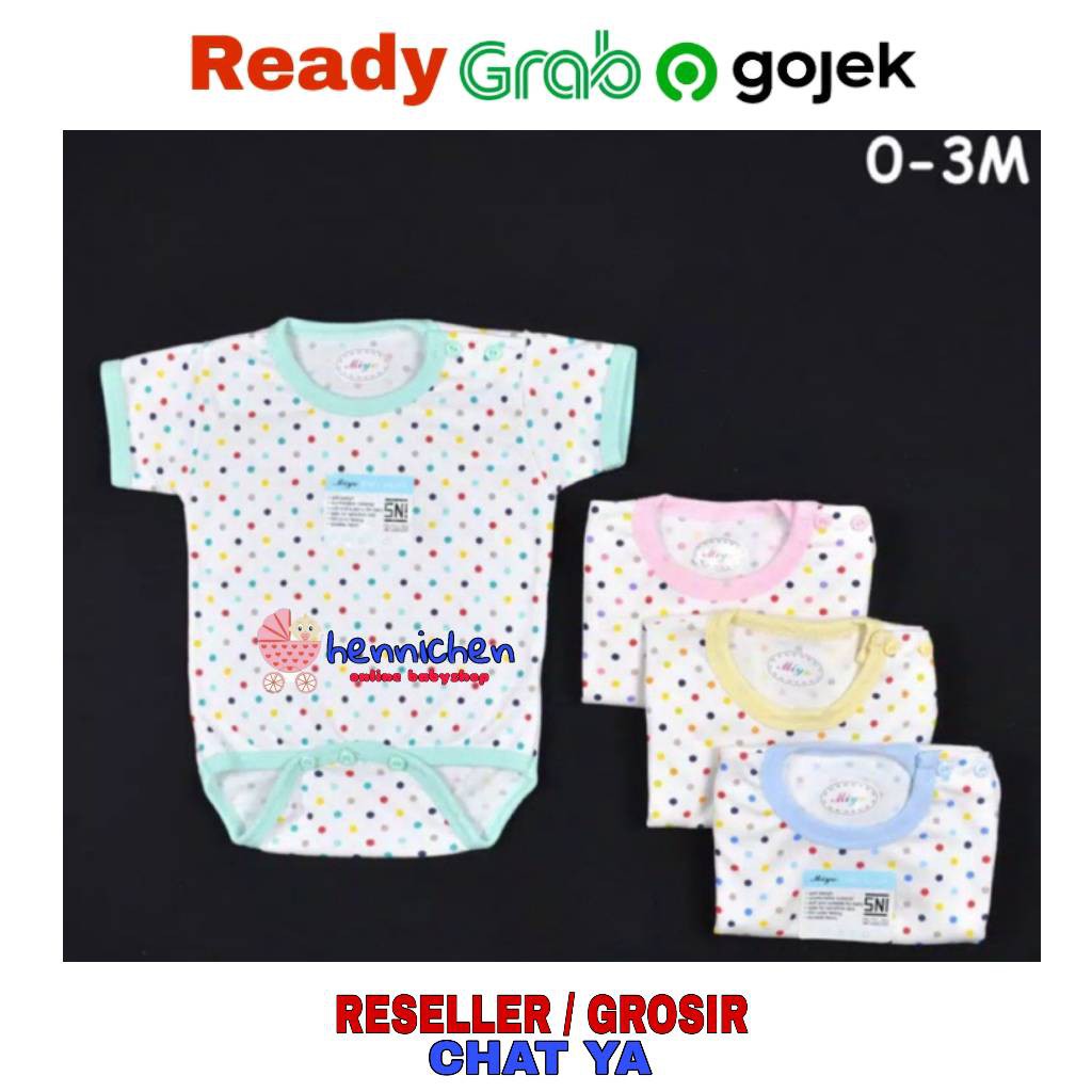 MIYO Baju Kodok Segitiga/Jumper Bayi/Baby Polkadot Newborn (0-3M)