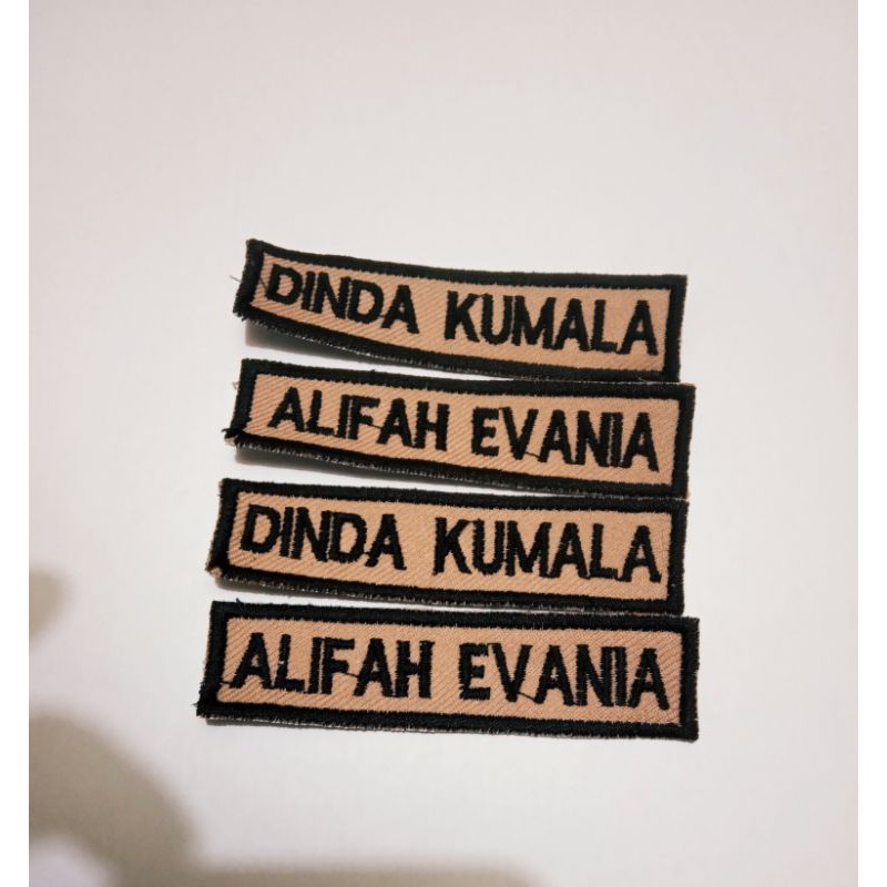 

PAKET,papan nama bordir sekolah 5PCS