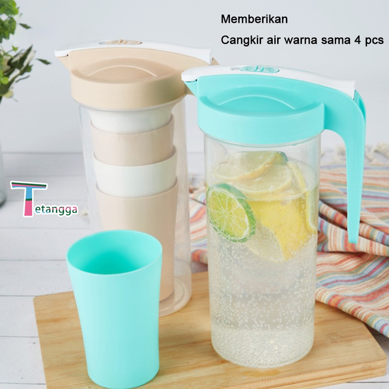 Teko Set of 5 Pcs/Water Jug /Ceret Air Plastik/Teko Air/ Pitcher Water Jug Infused Eskan Air Minum