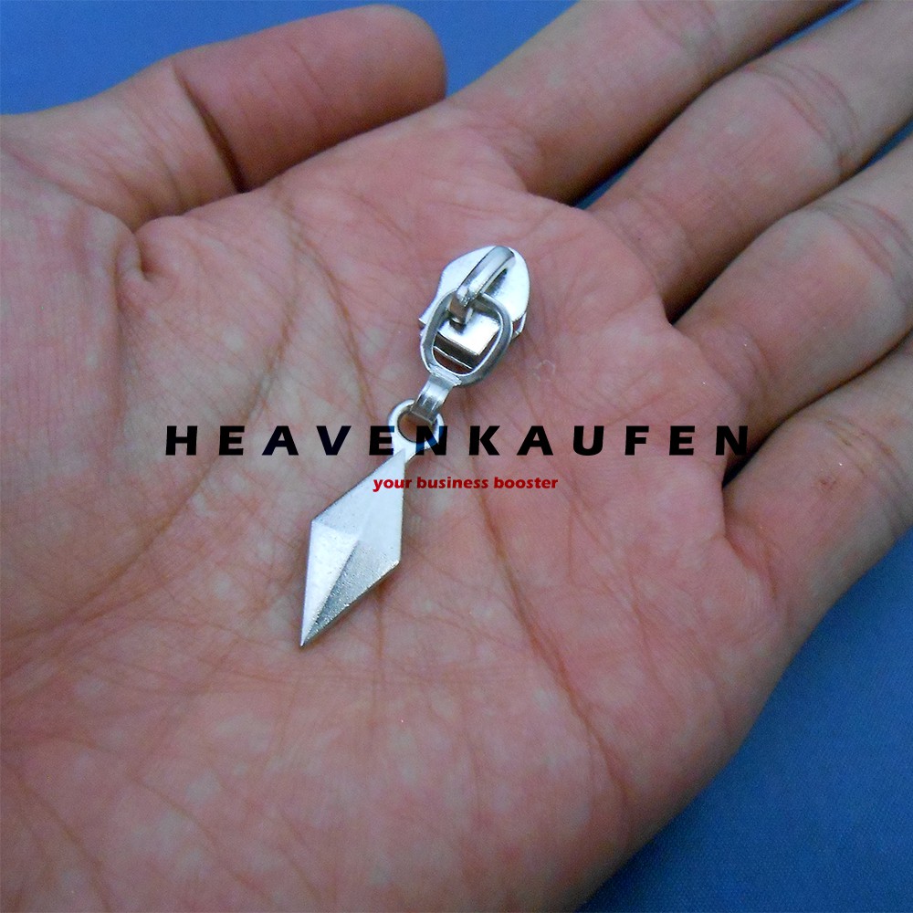 Kepala Resleting / Kepala Zipper Nikel Silver No 5 Kode AAD