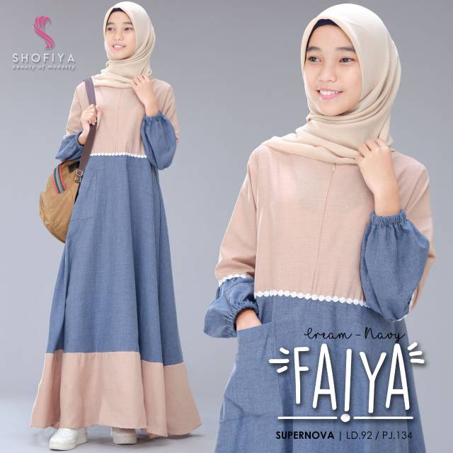 Faiya dress remaja - ori by shofiya
