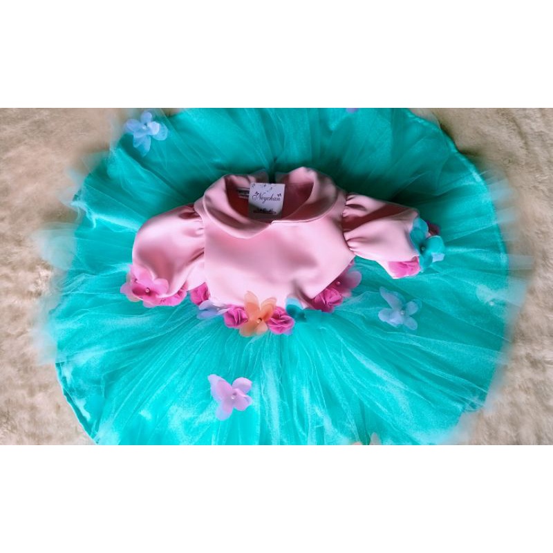 gaun butterflay dress bayi neychan new model