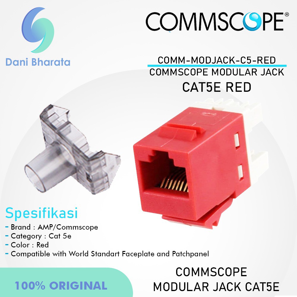 Modular jack RJ45 CAT5e Commscope AMP Jack Modular CAT5e UTP FTP RJ45 Connektor tidak mudah PATAH