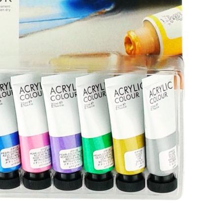 

✧ SET 8 WARNA METALIK ART RANGER ACRYLIC METALLIC PAINT CAT AKRILIK - Metallic ☁
