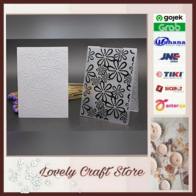 

Hanya Disini] Embossing Folder #10 Flowers 14*10Cm Kartu, Scrapbooking, Sizzix