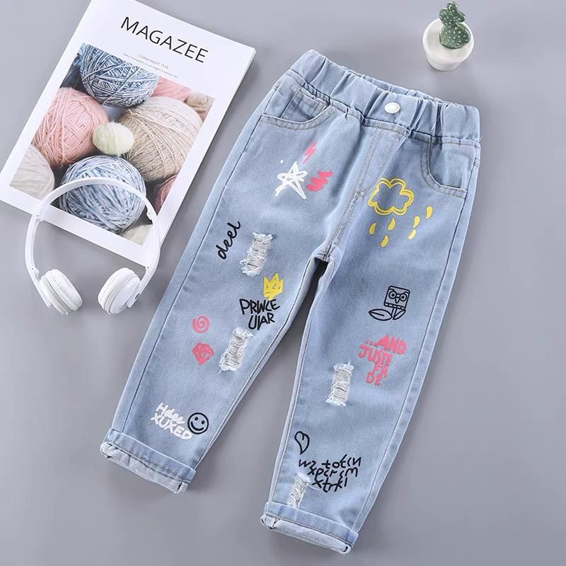 CELANA JEANS ANAK PEREMPUAN / CELANA LEVIS ANAK PEREMPUAN 100% IMPORT 6-12tahun
