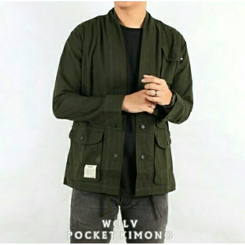 Jaket Kimono Semi Parka Pocket