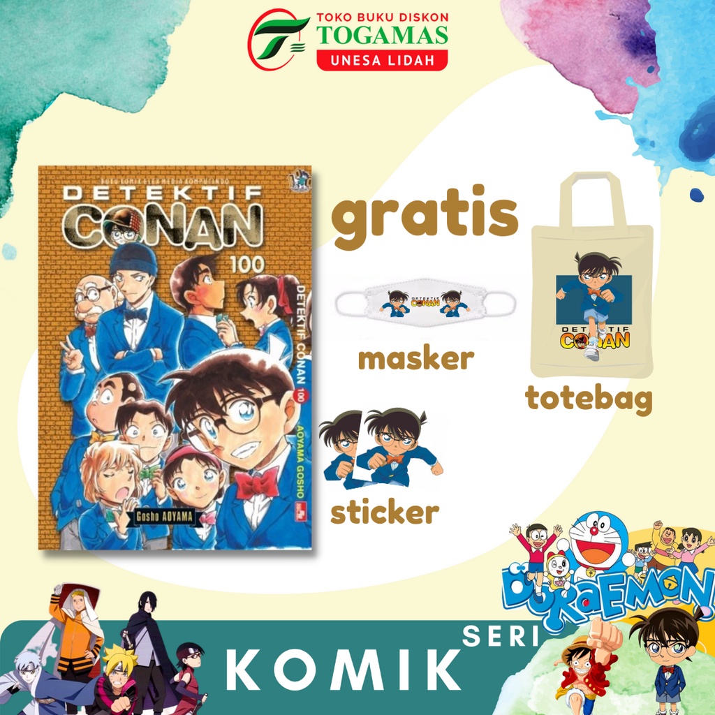 KOMIK DETEKTIF CONAN 96, 97, 98, 99, 100,101,102 KARYA AOYAMA GOSHO