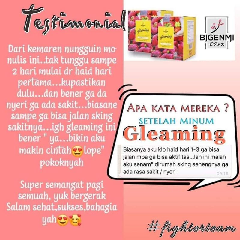 GLAMING GLOW TANPA SUNTIK PUTIH HASIL PERMANEN