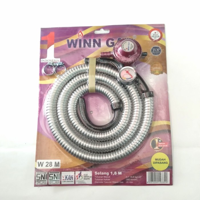 W28 WINN GAS ULTIMATE SELANG & REGULATOR 1,8 M