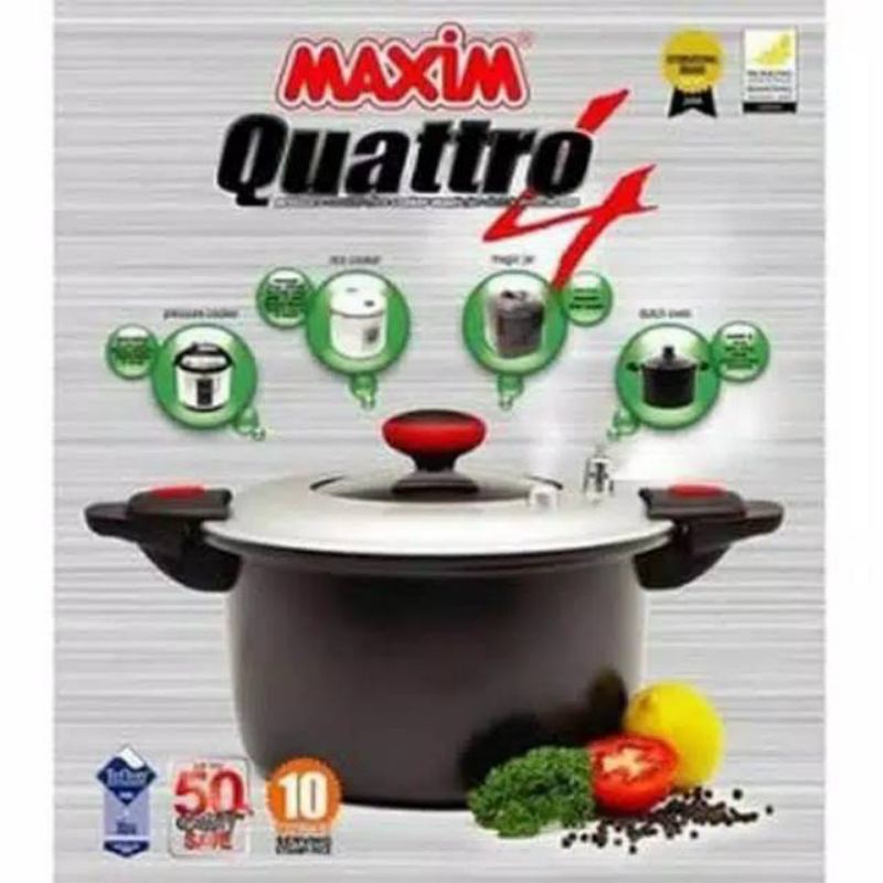 Maxim Quatro 4 in 1 Panci Presto Speed Cooker 6 Liter QUAT24PC