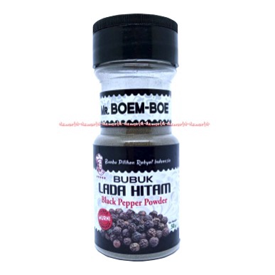 Mr Boem Boe Bubuk Lada Hitam 50gr Black Pepper Powder Bubuk Blackpepper Mr Bumbu Mr Boemboe Ladahitam Kemasan Botol