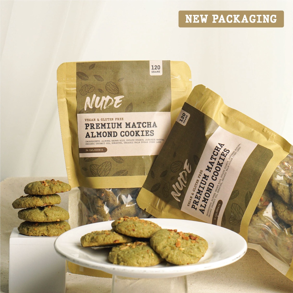 

Premium Matcha Cookies Gluten Free & Vegan - Diet Low Calories Kukis Kue Kering Sehat Healthy