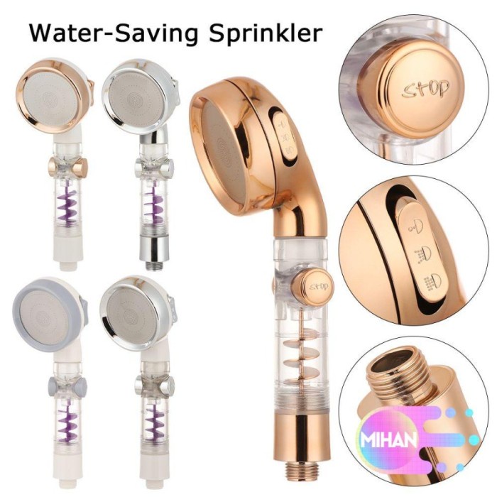 barokah gamis helix twist water saving high pressure shower head ORIGINAL