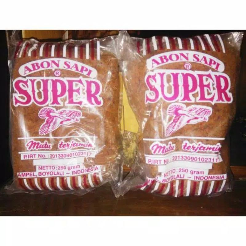 

Abon Sapi Super cap Burung 250 gram ( Manis ) | Boyolali