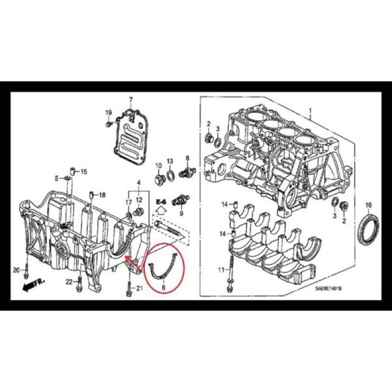 11252 PWA R0B Packing Paking Kalter Oil Pan Honda Jazz GD3 GE8 City GD8 GM2 Freed Brio Mobilio HRV