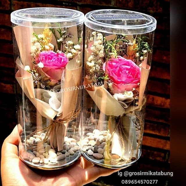 Mika Tabung alas kaleng diameter 8 cm tinggi 25 cm