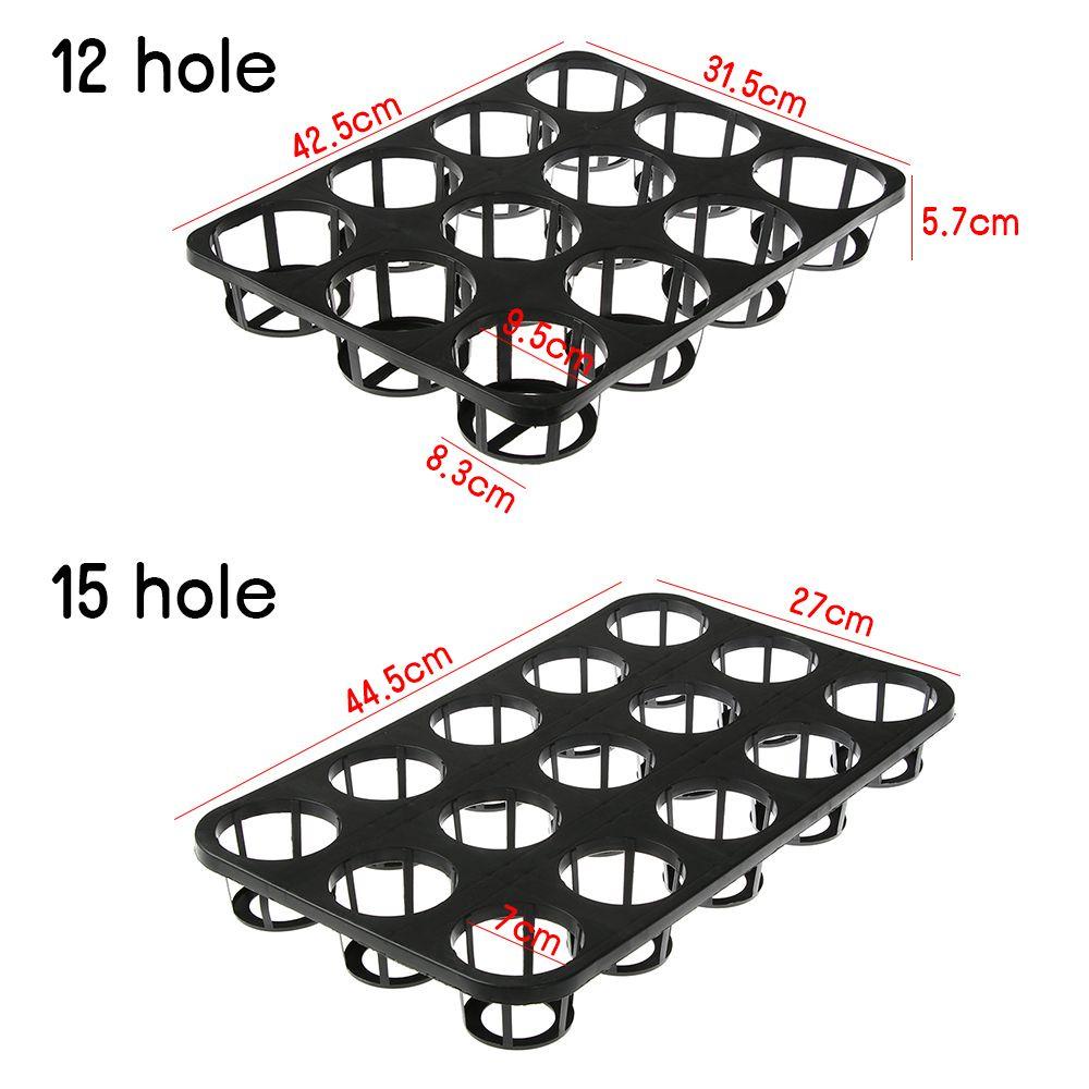 Solighter 5/10PCS Nampan Tanam Grid Divided Plastik Sprout Plate Perlengkapan Taman Bentuk Phalaenopsis 12per15lubang Braket Baskom