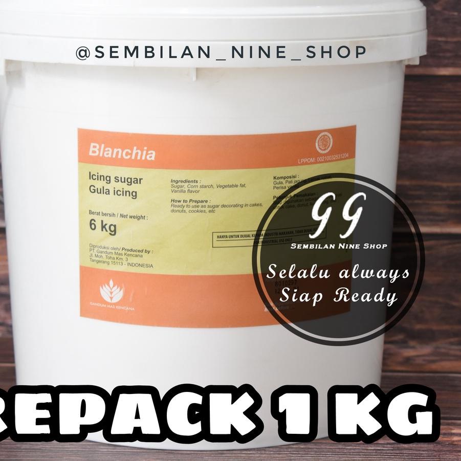 

✨Promo✨ Hari Ini 1 KG BLANCHIA Gula Icing Sugar Gamdum Mas Kencana Gula Dingin Halus 